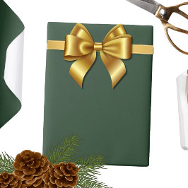 Papel De Regalo Elegante Verde Cazador Sólido 