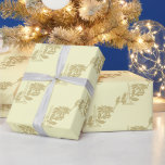 Papel De Regalo Elegante Vintage Christmas Candle Poinsettia Cream<br><div class="desc">Patrón de flor de velas,  huecas y poinsettia sobre fondo de papel crema,  mejor para la temporada navideña de regalo envoltura</div>