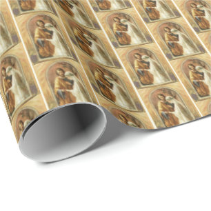 Papel De Regalo Elegante Virgen Católica Mary St. Joseph Boda