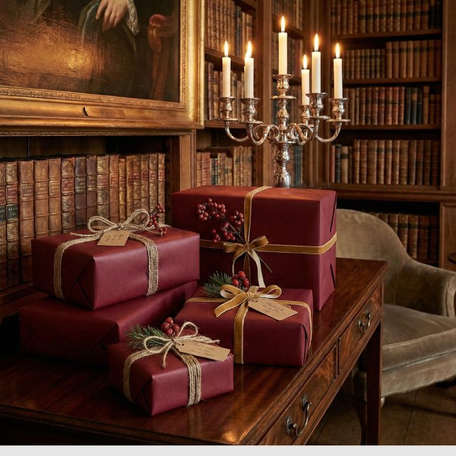 Papel De Regalo Elegante Wine Clásico de Borgoña Envuelto de regal (Subido por el creador)