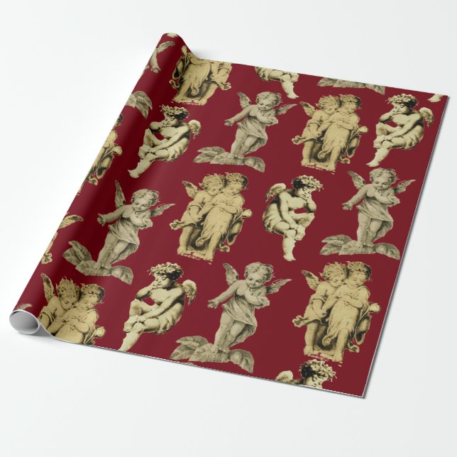Papel De Regalo Elegante y elegante ángeles de Cherub (Desenrollado)
