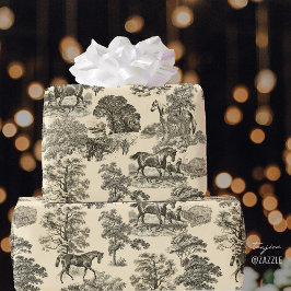 Papel De Regalo Elegante y elegante caballerizas de la época de lo