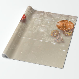 Papel De Regalo Elegante y elegante copos de nieve, vacaciones en 