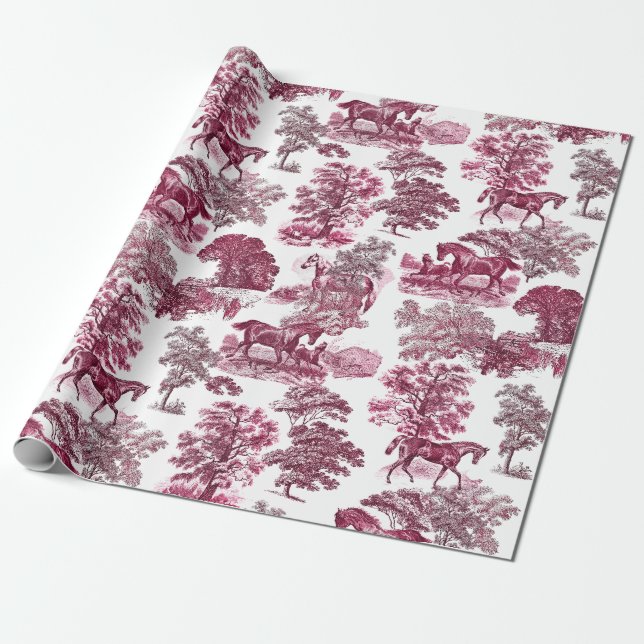 Papel De Regalo Elegante y elegante equipo rústico de caballos de  (Desenrollado)