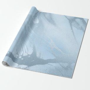 Papel De Regalo Elegante y elegante mármol azul fresco