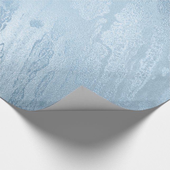 Papel De Regalo Elegante y elegante mármol azul fresco (Esquina)
