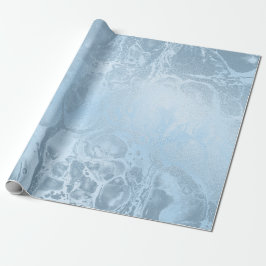 Papel De Regalo Elegante y elegante mármol azul fresco