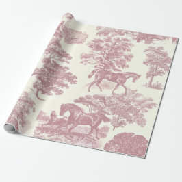 Papel De Regalo Elegante y elegante Moda de caballos rosados de ca