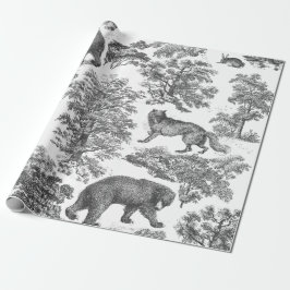 Papel De Regalo Elegante y elegante tela de animales de la Selva G