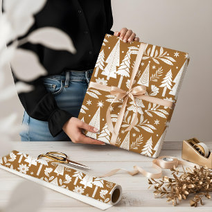 Papel De Regalo Elegante y lujoso bosque y florido