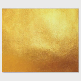 Papel De Regalo Elegante y Lujoso Navidad Dorado Hojalata Falsa