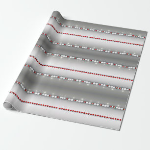 Papel De Regalo Elegante y moderno ajuste de regalo de garland gri