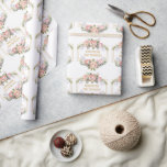 Papel De Regalo Elegante y personalizada acuarela Floral Girly Mod<br><div class="desc">Elegante y personalizada acuarela Floral Girly Moda envuelto de papel regalo de regalo cuenta con un marco de bonito dorado con flores acuarelas y su nombre personalizado en el centro. Personalice editando el texto en el cuadro de texto proporcionado. Diseñado por ©Evco Studio www.zazzle.com/store/evcostudio</div>