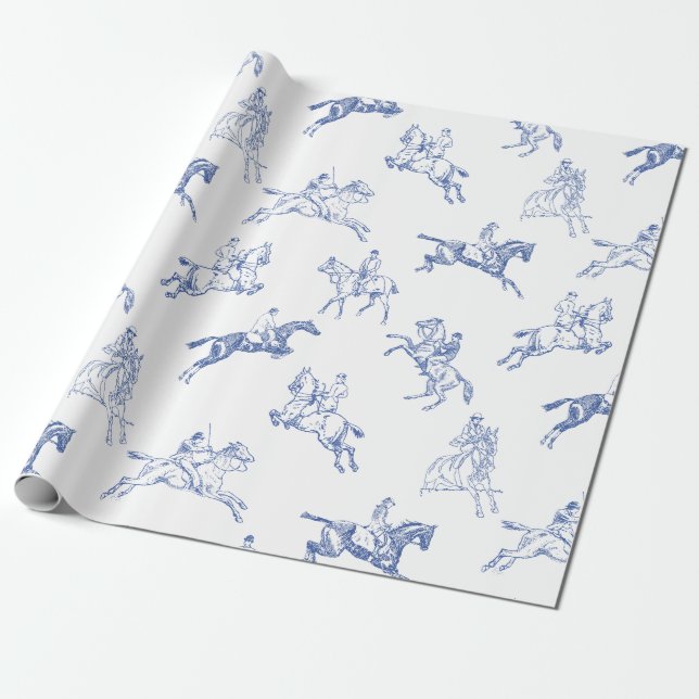 Papel De Regalo Elegante y rústico servicio campestre para caballo (Desenrollado)