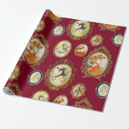 Papel De Regalo Elegantes Chicas de Art Nouveau vintage flamean ma