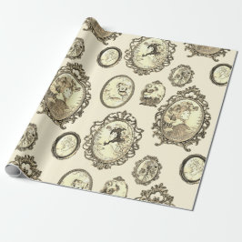 Papel De Regalo Elegantes Chicas de Art Nouveau vintage flamean ma