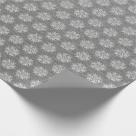 Papel De Regalo Elegantes copos de nieve blancos Minimalistas