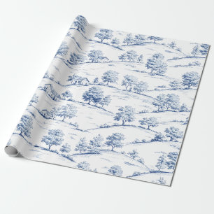 Papel De Regalo Elegantes escenas pastorales francesas vintage en