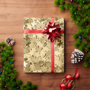 Papel De Regalo Elegantes estrellas de oro