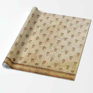 Papel De Regalo ELEGANTES FLORES DE MOSAICO BIZANTINO SIMPLES Anti