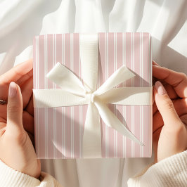 Papel De Regalo Elegantes franjas rosadas