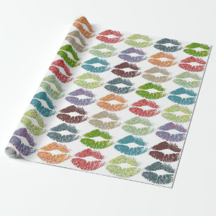 Papel De Regalo Elegantes Labios Coloridos #16