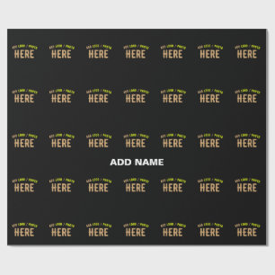 PAPEL DE REGALO ELEGANTES MODERNAS PERSONALIZABLES NEGRAS DE MARCA