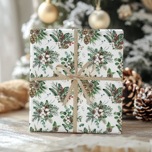 Papel De Regalo Elegantes Navidades botánicos rusos