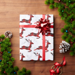 Papel De Regalo Elegantes Navidades de búfalo plantan reno y már