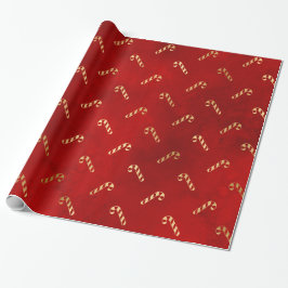 Papel De Regalo Elegantes Navidades de Candy Red Gold Candy