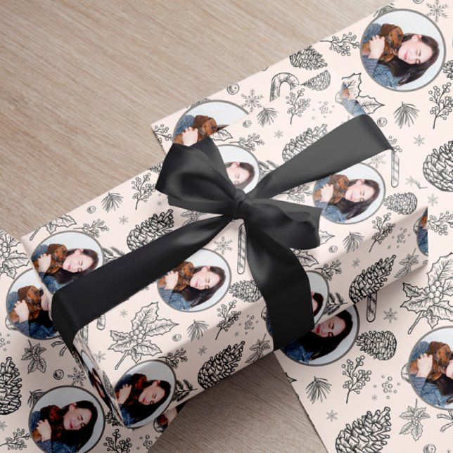 Papel De Regalo Elegantes Navidades de fotografías en blanco y neg (Subido por el creador)