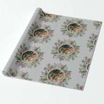 Elegantes Navidades de fotograma redondo foto plat