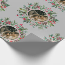 Elegantes Navidades de fotograma redondo foto plat