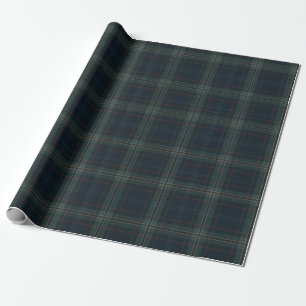 Papel De Regalo Elegantes Navidades de la Marina azul y verde