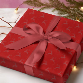Papel De Regalo Elegantes Navidades de Monotone Rojos Crimson para