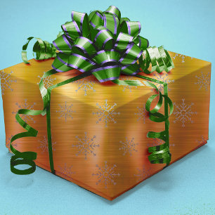 Papel De Regalo Elegantes Navidades de oro de plata en vacaciones 