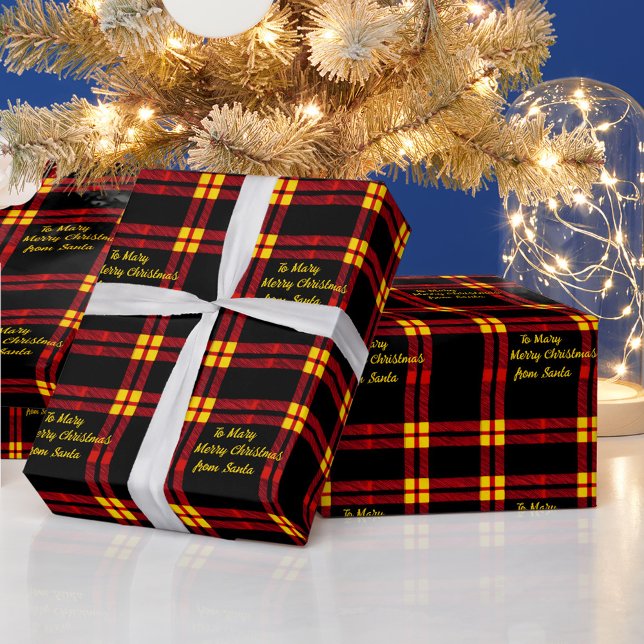 Papel De Regalo Elegantes Navidades de texto escoceses y editables (Subido por el creador)