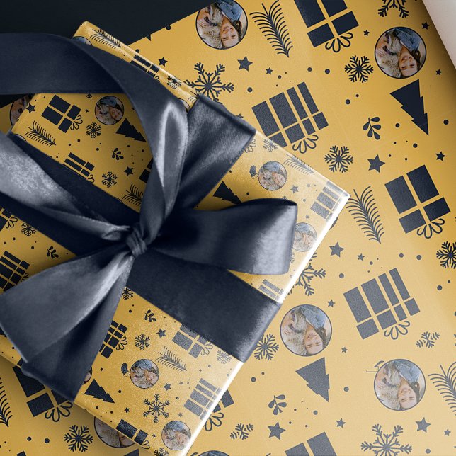 Papel De Regalo Elegantes Navidades de vacaciones de oro (Subido por el creador)