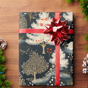 Papel De Regalo Elegantes Navidades de Winter Woodland