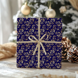 Papel De Regalo Elegantes Navidades del patrón de Relieve metaliza