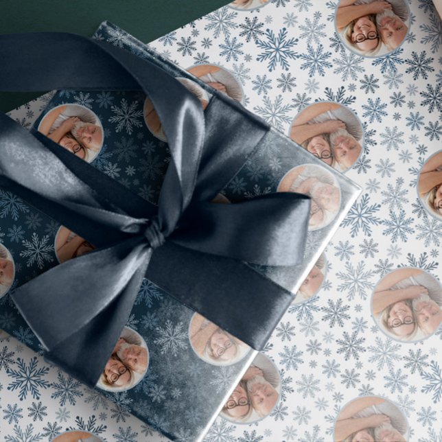 Papel De Regalo Elegantes Navidades Dusty Blue Photo (Subido por el creador)