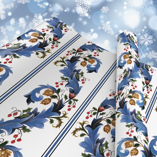 Papel De Regalo Elegantes Navidades Holiday William Morris inspira (Subido por el creador)