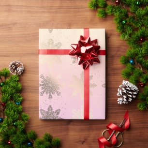 Papel De Regalo Elegantes Navidades holográficos de copos de nieve