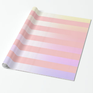 Papel De Regalo Elegantes Navidades holográficos y rayas rosas