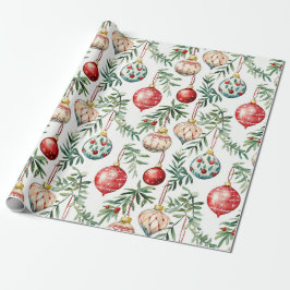 Papel De Regalo Elegantes Navidades Ornamentos de época