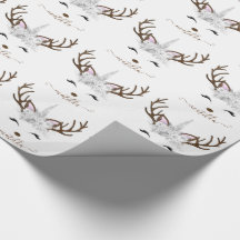 Elegantes Navidades purpurina plata ciervo unicorn