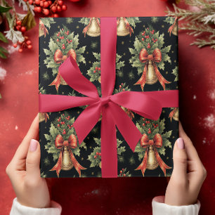 Papel De Regalo Elegantes Navidades tradicionales envolviendo pape
