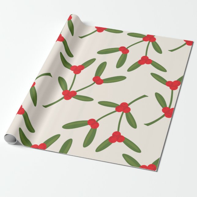 Papel De Regalo Elegantes Navidades vacaciones de invierno en Berr (Desenrollado)