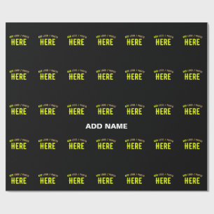 PAPEL DE REGALO ELEGANTES PERSONALIZABLES NEGROS MODERNOS DE MARCA