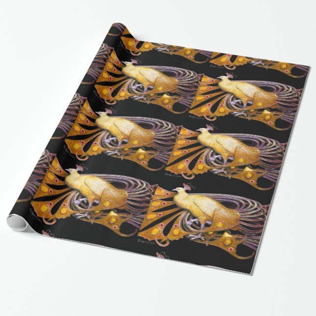 PAPEL DE REGALO ELEGANTES PIEDRAS DE PIEDRA AMARILLA Y GIMNASIO (Desenrollado)